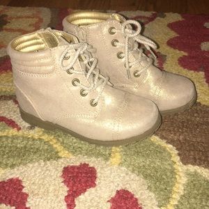 Gold Combat Boots